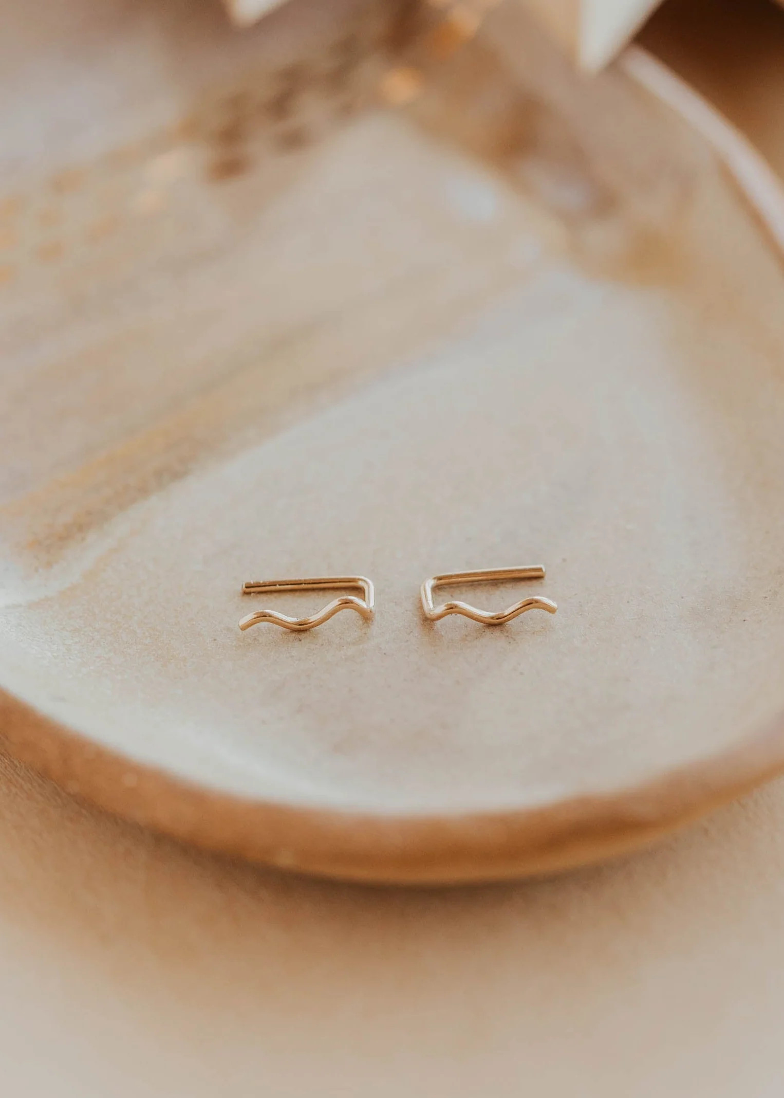 Tiny Wave Ear Climbers | Hello Adorn