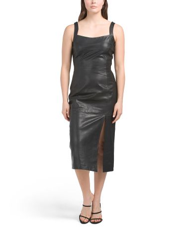 Leather Midi Dress | TJ Maxx