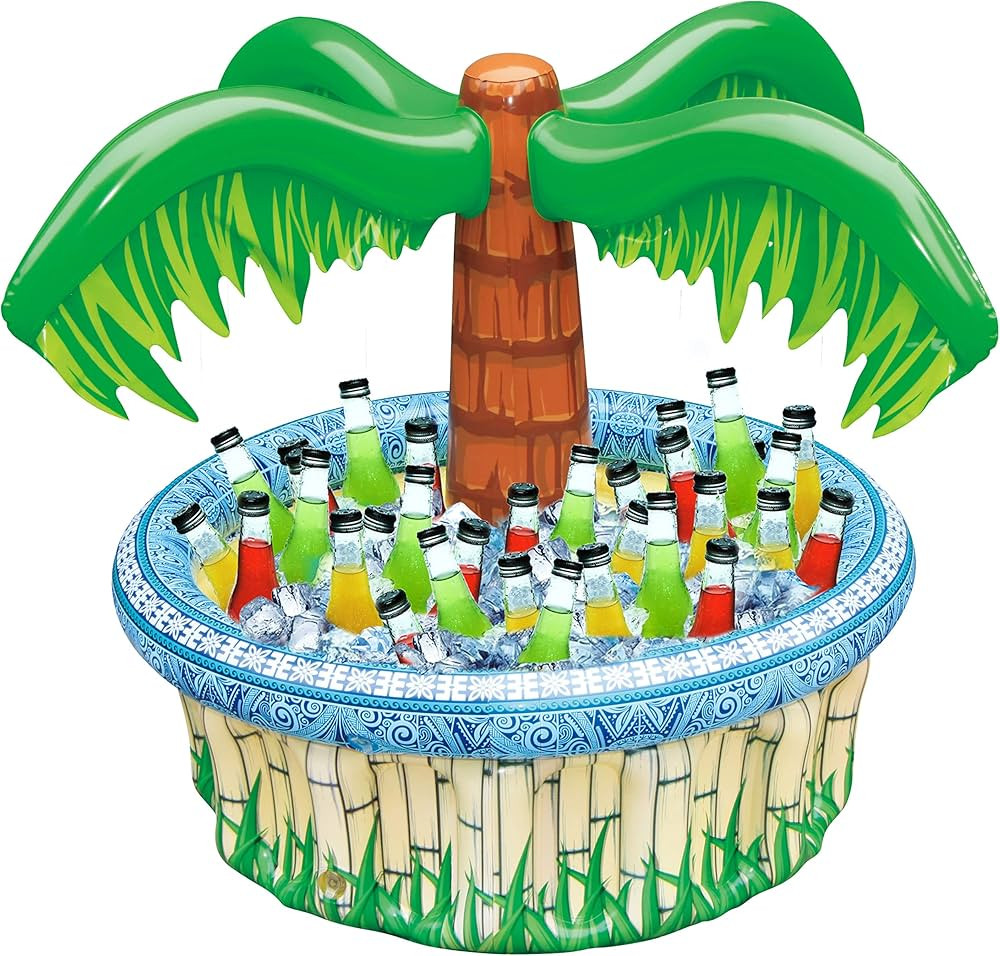 JOYIN 28” Inflatable Palm Tree Cooler, Luau Hawaiian Tropical Beach Themed Party Decorations, B... | Amazon (US)