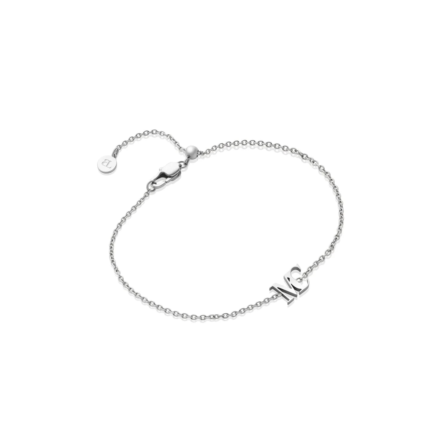 Mini Double Initial Bracelet (Silver) | Abbott Lyon