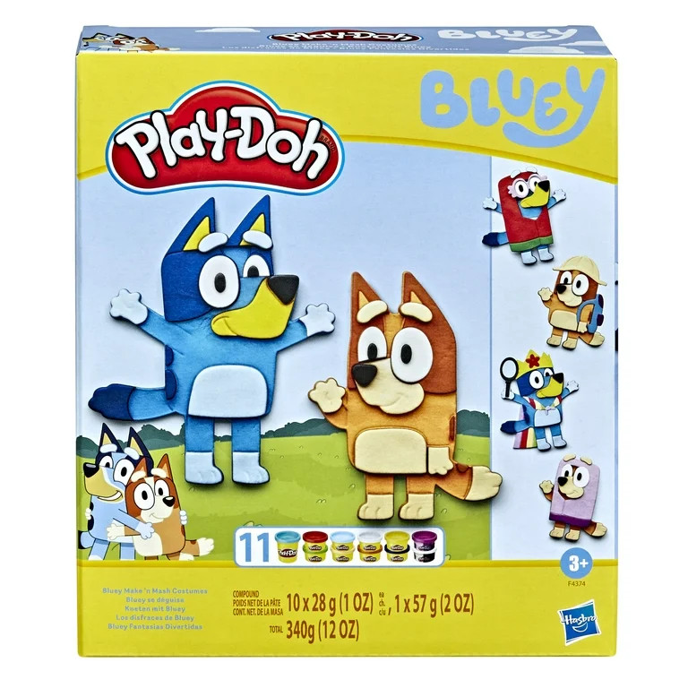 Play-Doh Bluey Make 'n Mash Costumes Playset with 11 Cans | Walmart (US)