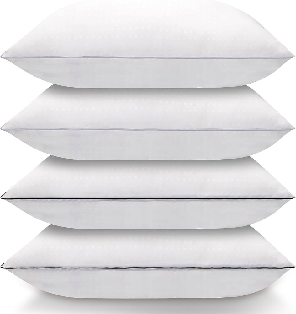 Nctoberows Bed Pillows for Sleeping Queen Size Set of 4, Luxury Hotel Quality Cooling Pillows, Su... | Amazon (US)
