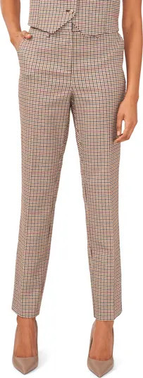 Check Straight Leg Trousers | Nordstrom