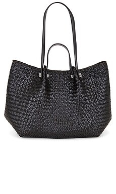 ALLSAINTS Allington Straw Tote in Black from Revolve.com | Revolve Clothing (Global)