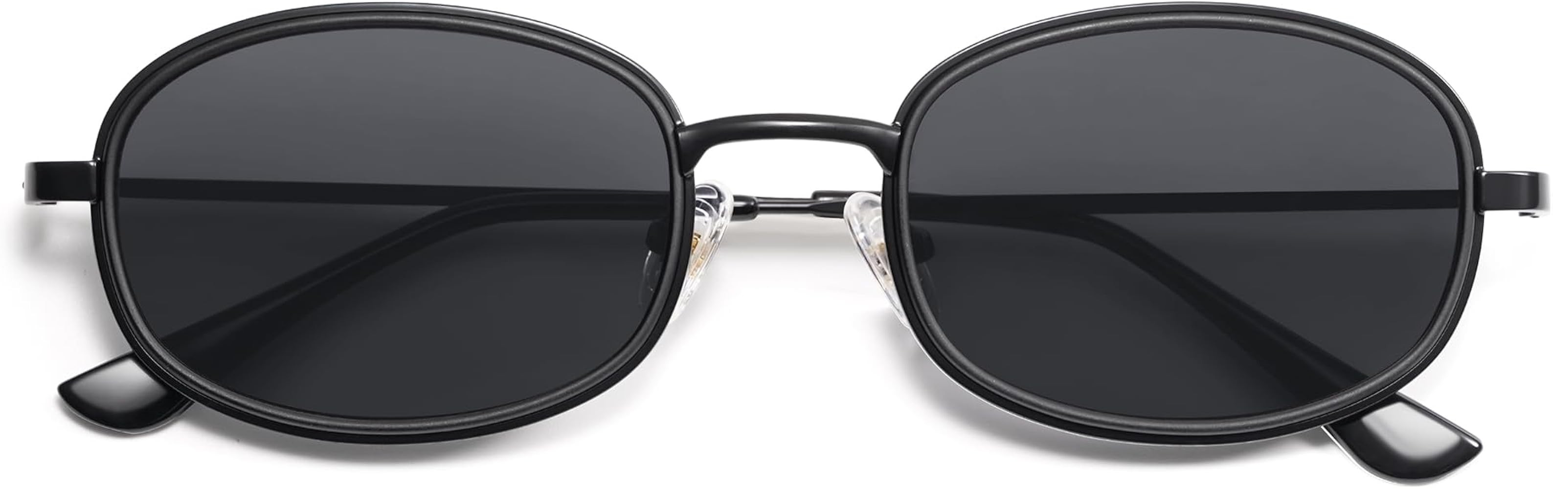 Retro Oval Sunglasses for Women Men Trendy Large Round Y2k Sunnies AP3681 | Amazon (US)
