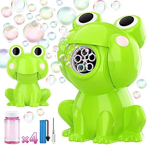 SplashNSpray Bubble Machine for Toddlers, [2000+ Bubbles / Min] Automatic Rechargeable Frog Bubbl... | Amazon (US)