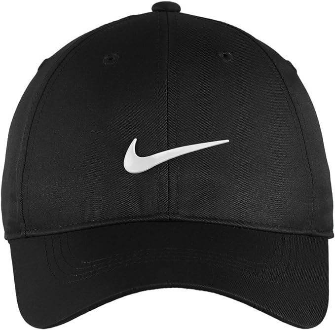 Nike Authentic Dri-FIT Low Profile Swoosh Front Adjustable Cap - Black | Amazon (US)