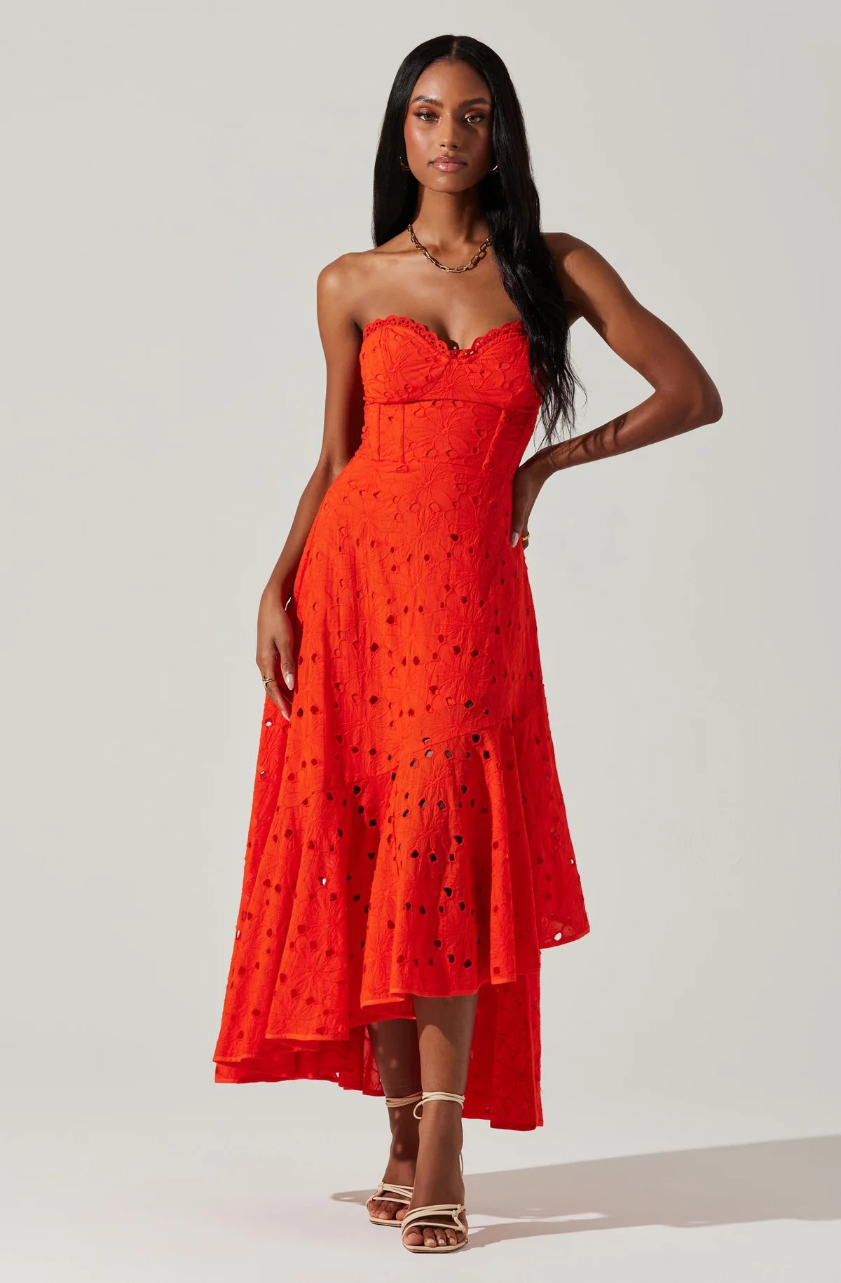 Suvi Eyelet Midi Dress | ASTR The Label (US)