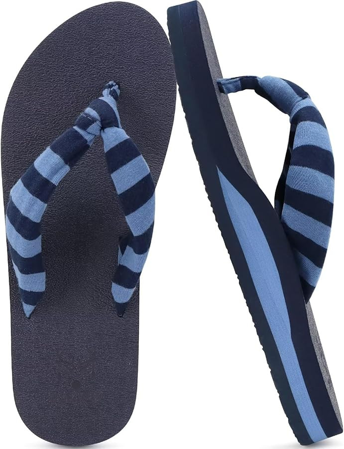 Amazon.com | KuaiLu Flip Flops Women Arch Support Yoga Mat Comfortable Summer Beach Walking Thong... | Amazon (US)