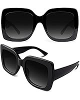 SUPER Oversized Square Sunglasses Womens Modern Hipster Fashion Shades | Amazon (US)