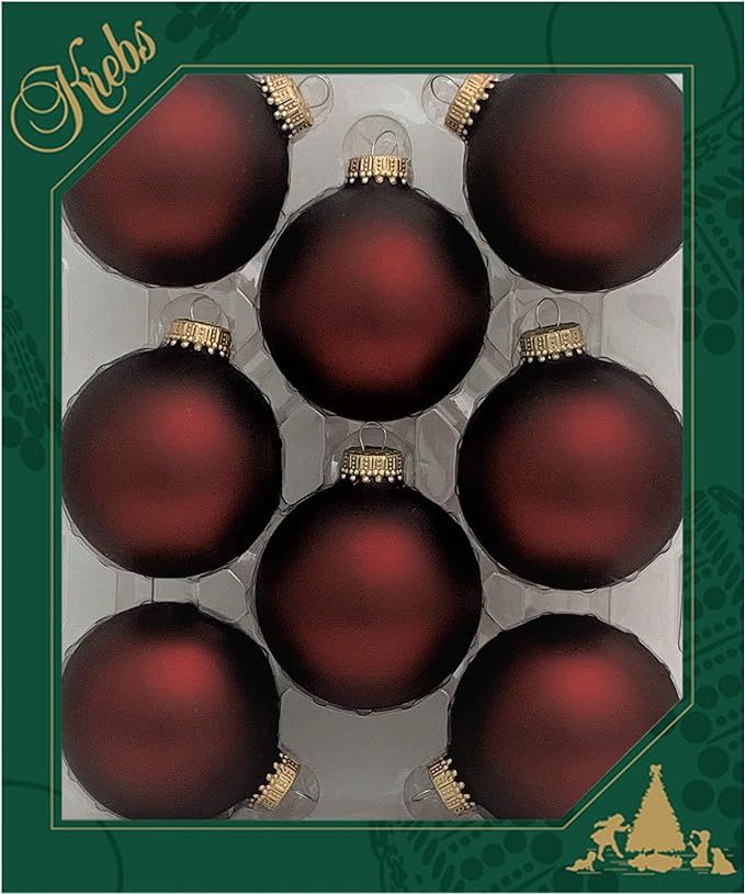 Christmas By Krebs 2 5/8" (67mm) Seamless Glass Ornament [8 Pieces], Decorated Designer Heirloom ... | Amazon (US)