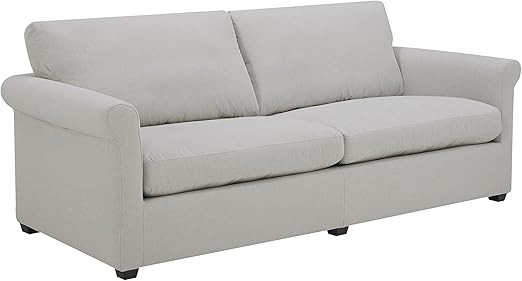 Amazon Brand – Stone & Beam Balkan Contemporary Rolled-Arm Sofa Couch, 91"W, Chalk | Amazon (US)