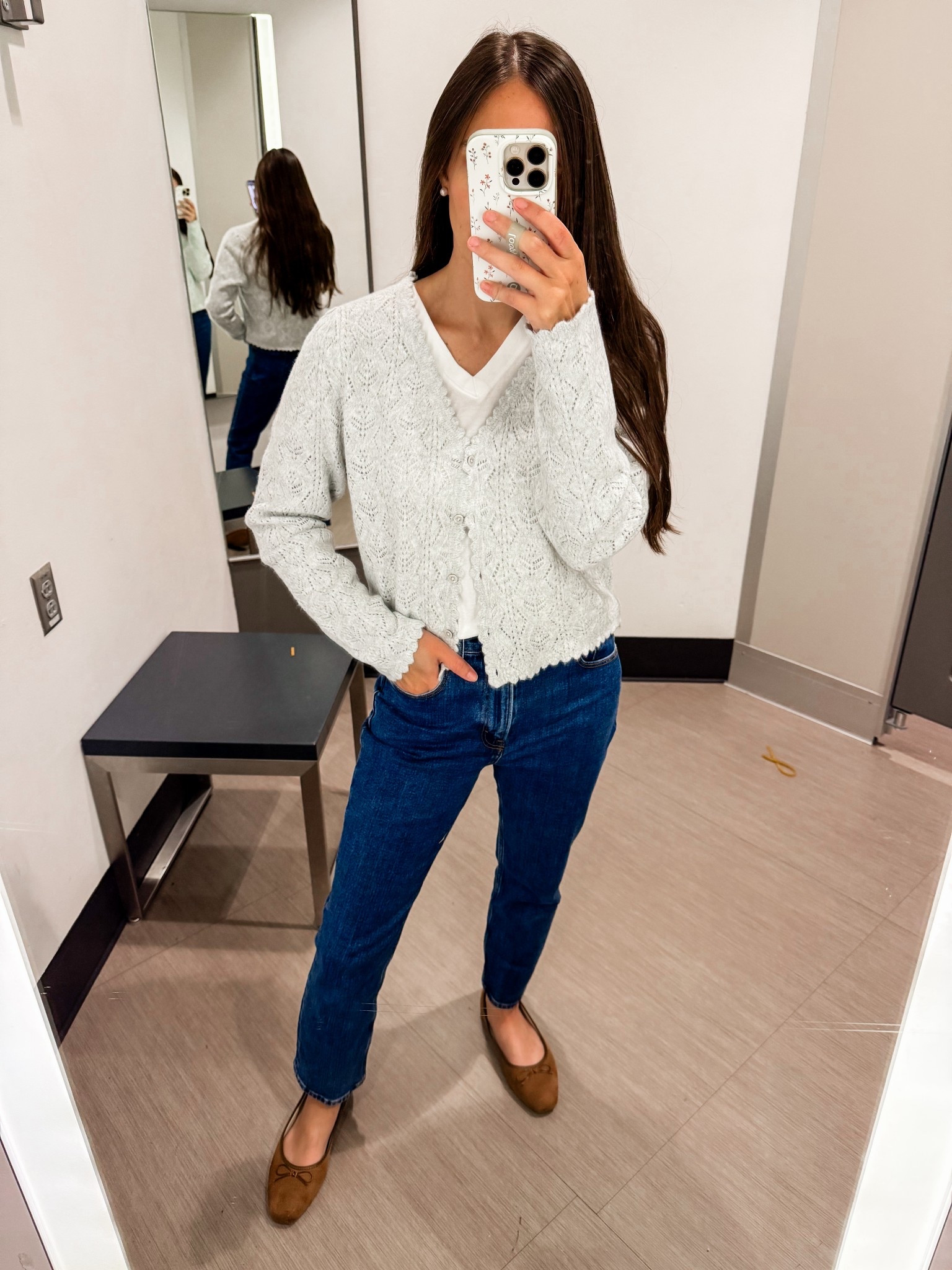 New Target scallop cardigan 
Size small needed XS 
Denim tts short 
Tee XS 
Shoes tts 

#LTKSaleAlert #LTKFindsUnder50 #LTKFindsUnder100