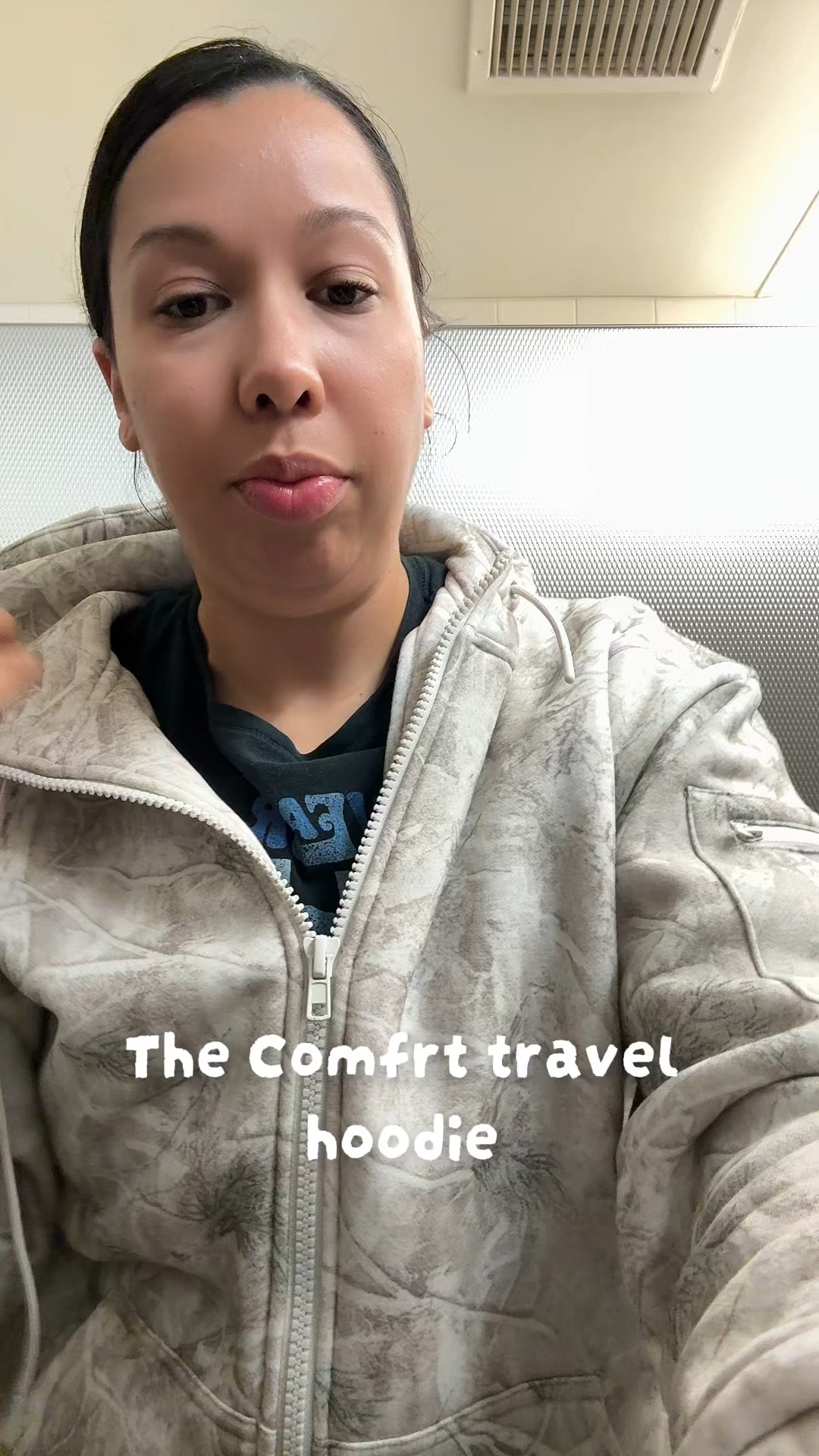 Best hoodie for traveling. Comfrt was right when they said this is the most cozy comfy hoodie. I love how this hoodie has a built in eye mask so i can sleep on my flights without lights bothering me no matter the time. Also has so many pockets even a small tiny one to put my headphones in. 

#LTKselfcare #LTKTravel #LTKSeasonal