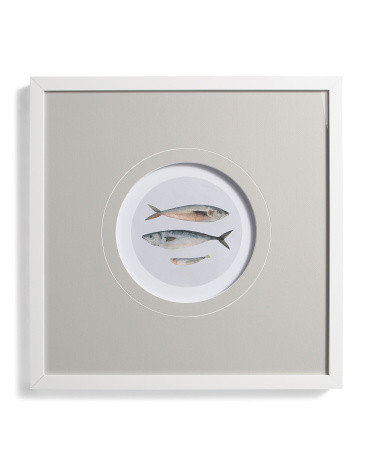 21x21 Three Fish Hand Embellished Wall Art | TJ Maxx