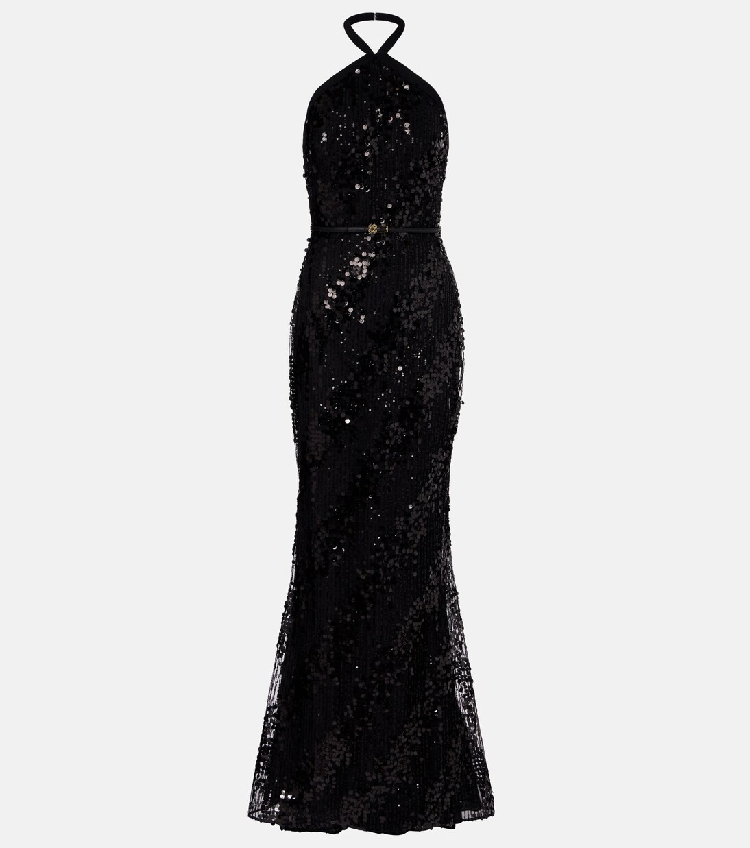 Robe longue en soie mélangée à sequins | Mytheresa (FR)