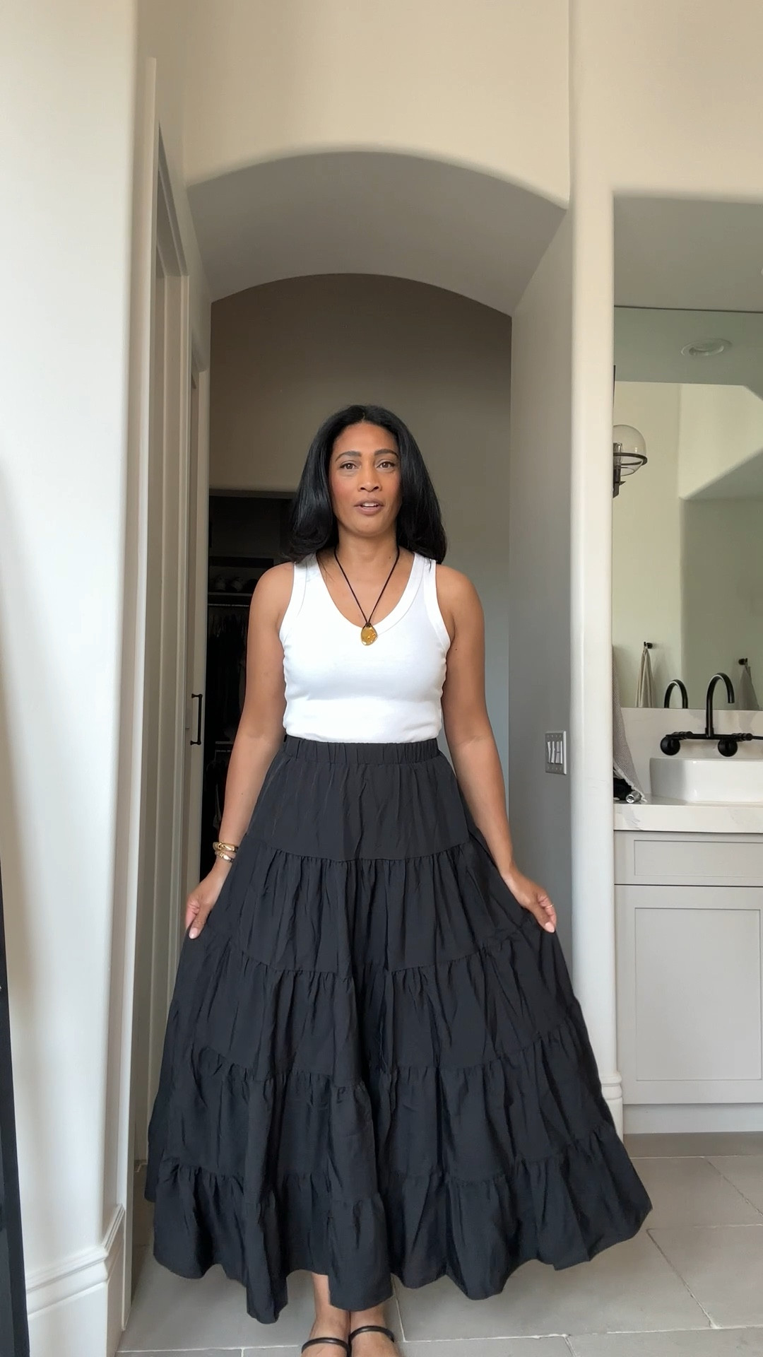 This skirt is only $21 and comes in white, brown, orange, and cranberry too. Fits true to size.



#LTKOver40 #LTKTall