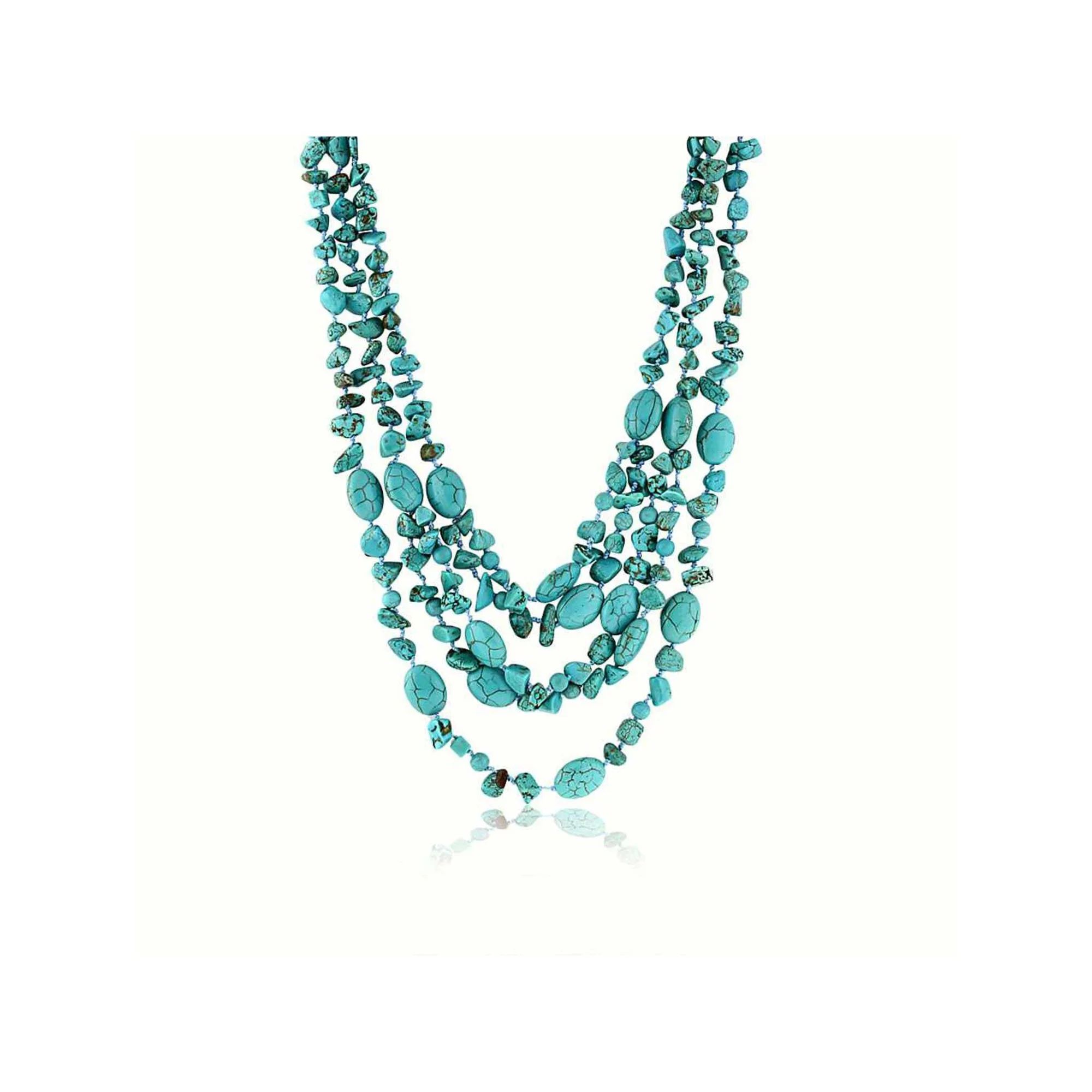 20" 3 Strands  Green Simulated Turquoise  Necklace with Toggle Clasp20 Inch | Walmart (US)