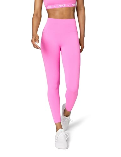 Nike Women's One High-Waisted 7/8 Leggings with Pockets, Playful Pink, Medium | Amazon (US)