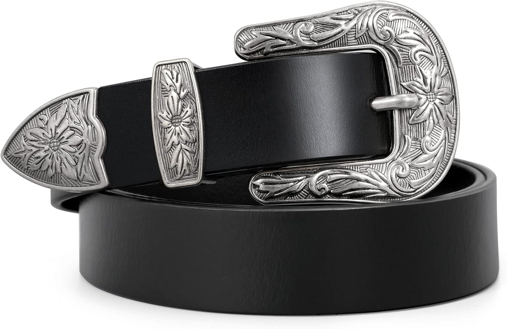 WERFORU Women Leather Belt for Jeans- Western Vintage Ladies Boho Waist Belt for Dress | Amazon (CA)