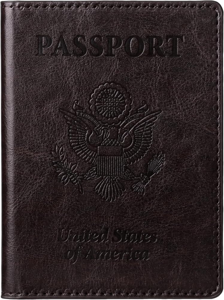 TIGARI Passport Holder for Travel Women Men, Valentines Day Gifts PU Leather Wallet Cover Case Sl... | Amazon (US)
