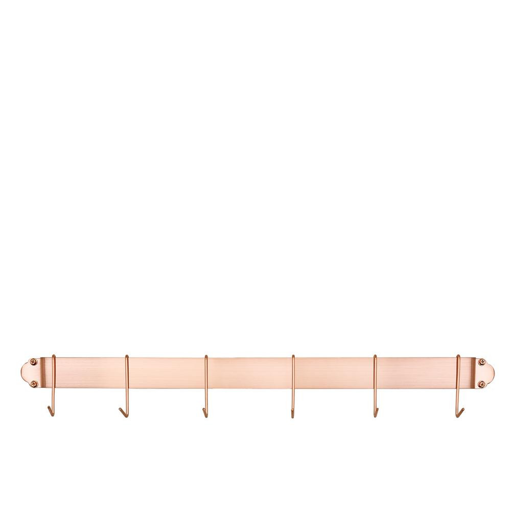 Old Dutch 34 in. Copper Bar Rack with 6 Hooks 234CP - The Home Depot | The Home Depot