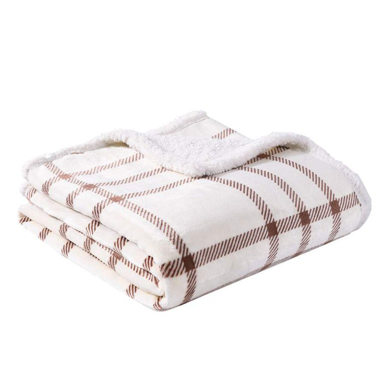 Rustic Homes Throw Blanket for Sofa Couch, Soft Flannel Fleece Checker Pattern Decorative Throw, ... | Walmart (US)