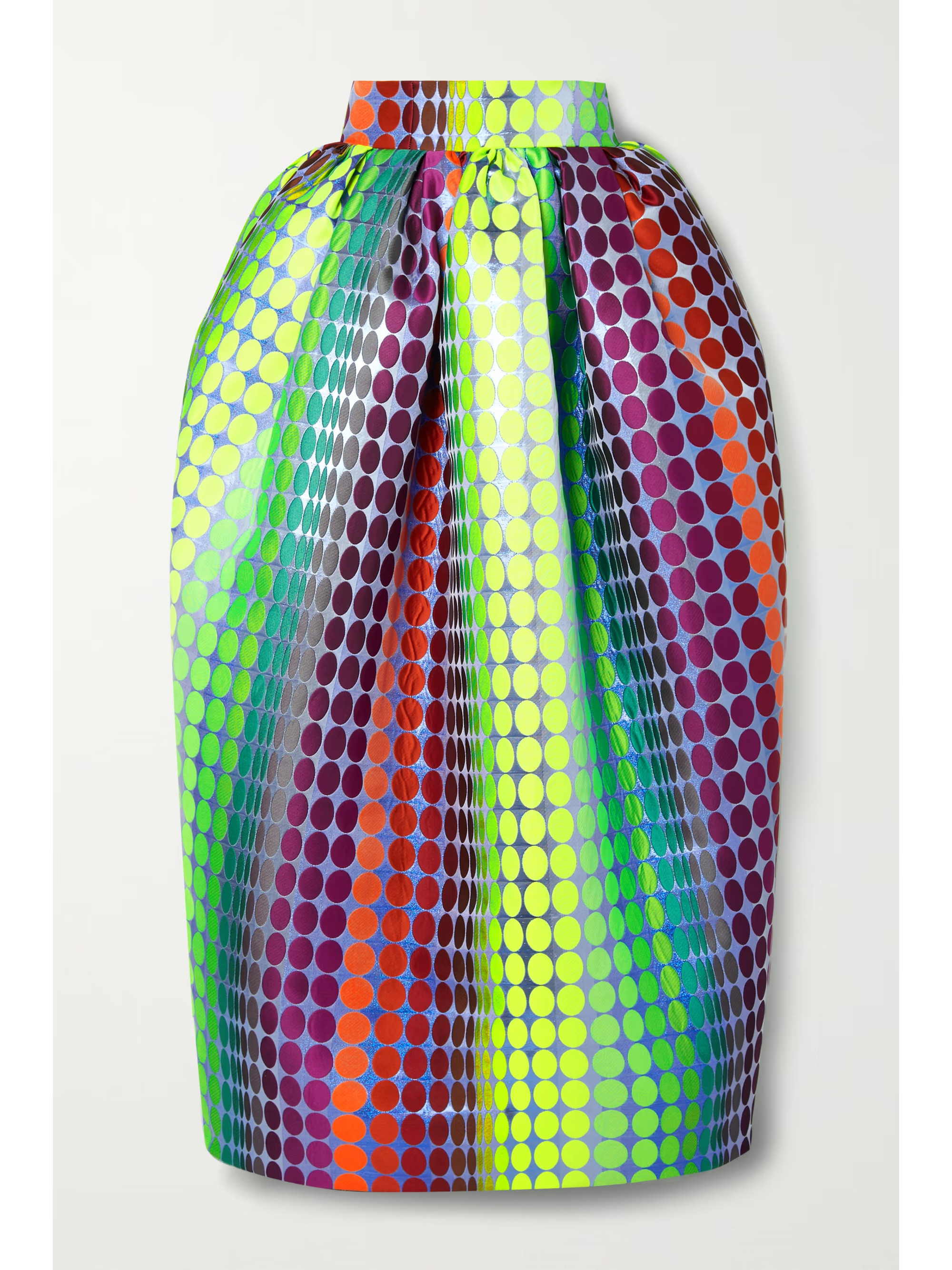 Pleated polka-dot jacquard maxi skirt | NET-A-PORTER (US)