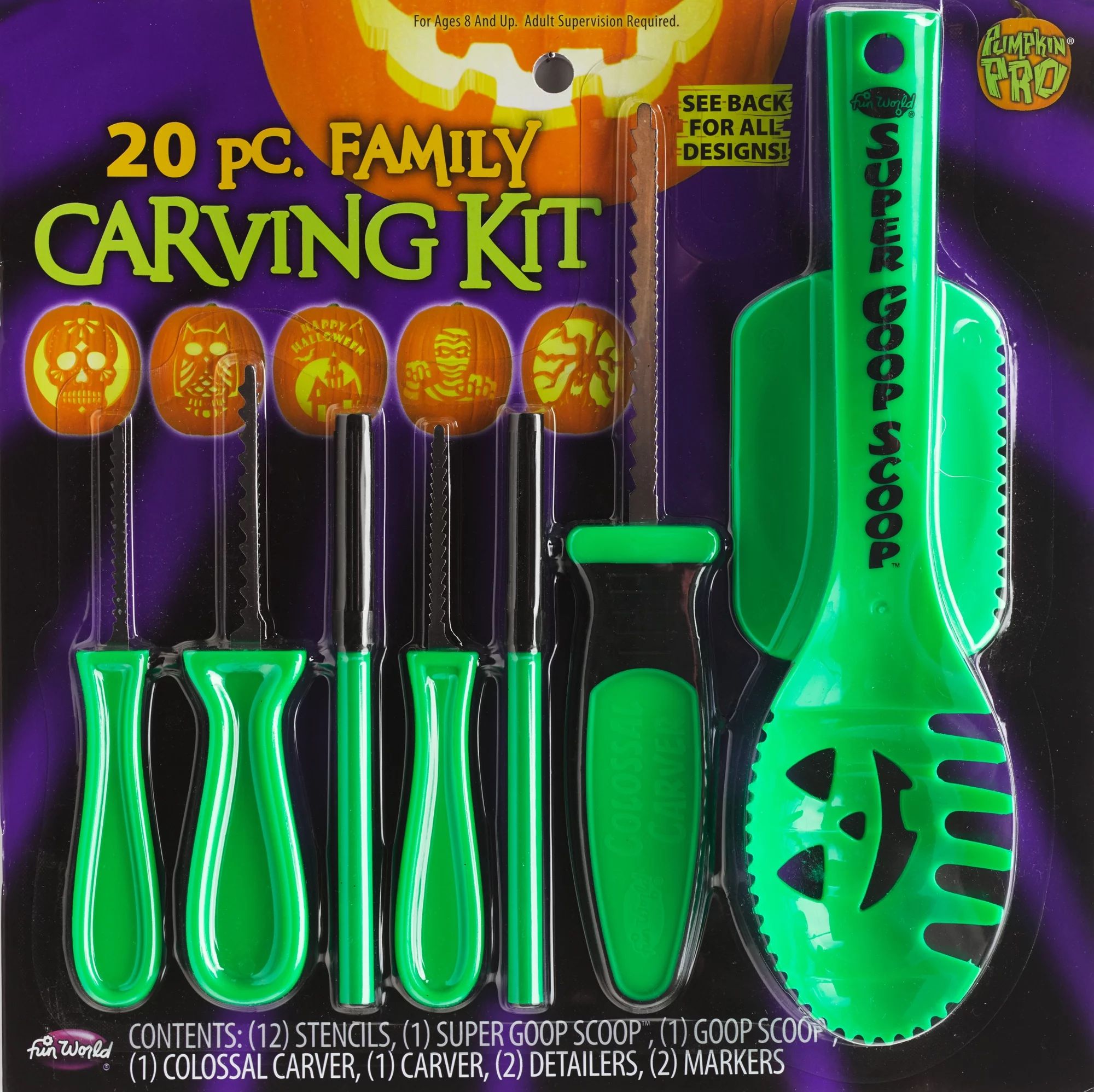 Way To Celebrate Halloween 20PC FAMILY CARVING by Fun World | Walmart (US)
