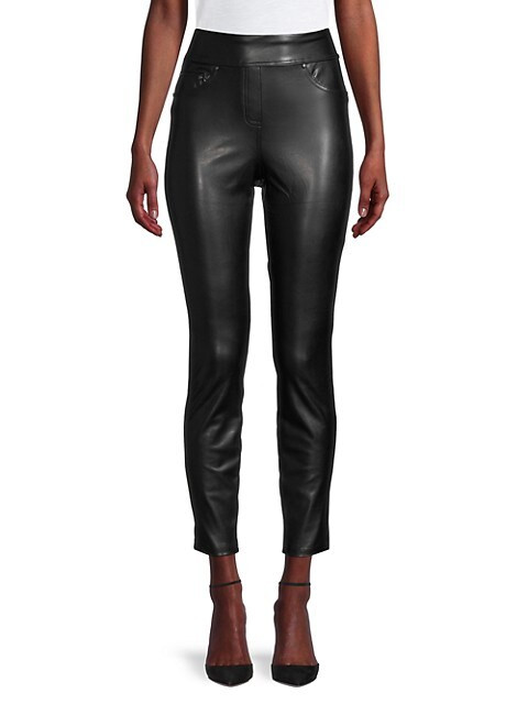 Laundry by Shelli Segal Pull-On Faux Leather Skinny Pant on SALE | Saks OFF 5TH | Saks Fifth Avenue OFF 5TH