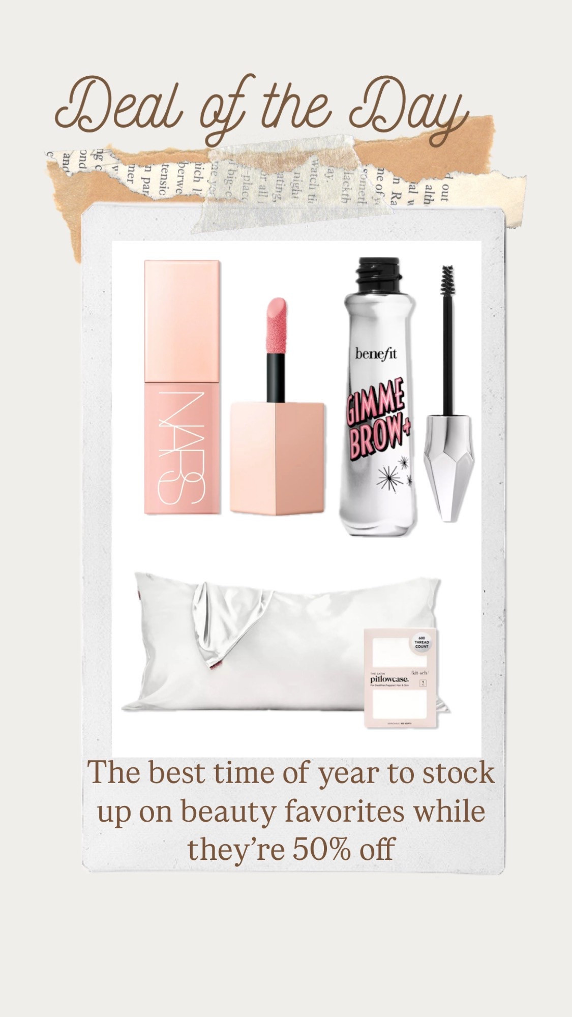 Ulta 21 days of beauty Nars liquid blush Gimme brow Kitsch silk pillowcasee

#LTKSpringSale #LTKBeauty #LTKSaleAlert