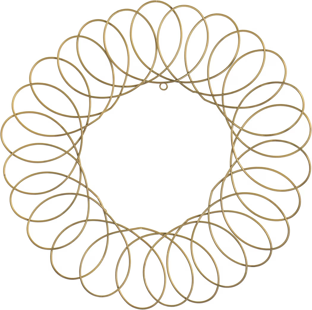 Red Co. Old Gold Metal Wreath - Wall Mount Christmas Card Holder - 17" Dia | Amazon (US)