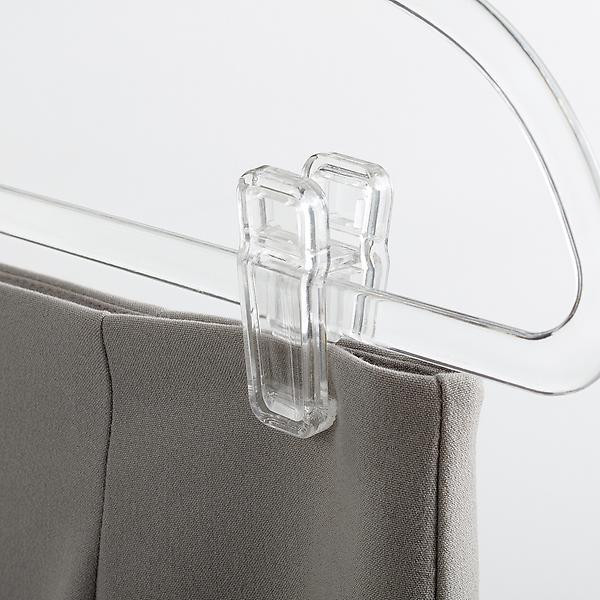Clear Slim Pant/Skirt Hanger Clips Pkg/10 | The Container Store
