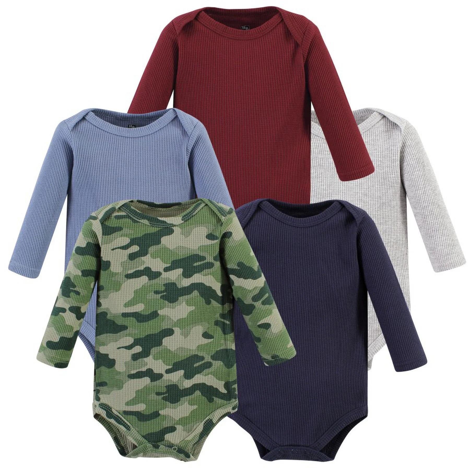 Hudson Baby Infant Boy Thermal Long Sleeve Bodysuits, Basic Camo, 12-18 Months | Walmart (US)
