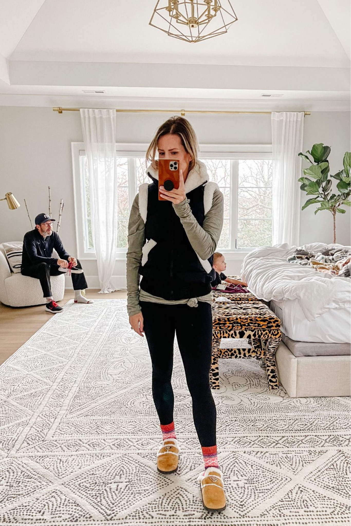 This sherpa vest is a new find and I’m so glad I bought it. Is it just me, or is motherhood totally and completely sweaty for anyone else? WHY am I always hot? I decided to vest it this fall and this one is perfect. I’m wearing it in small.

#LTKstyletip #LTKunder100 #LTKFind