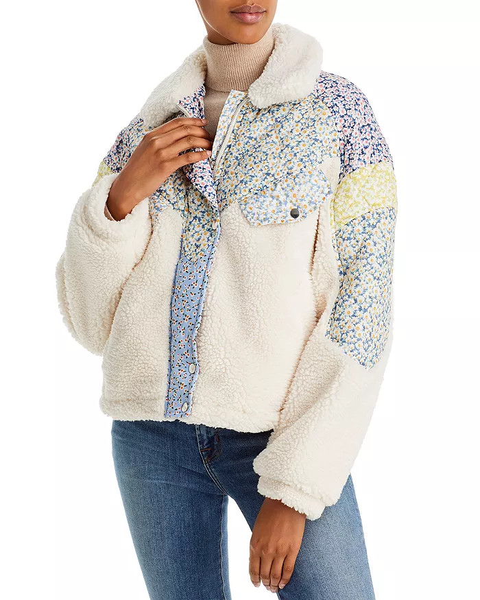 Paneled Faux Shearling Coat | Bloomingdale's (US)