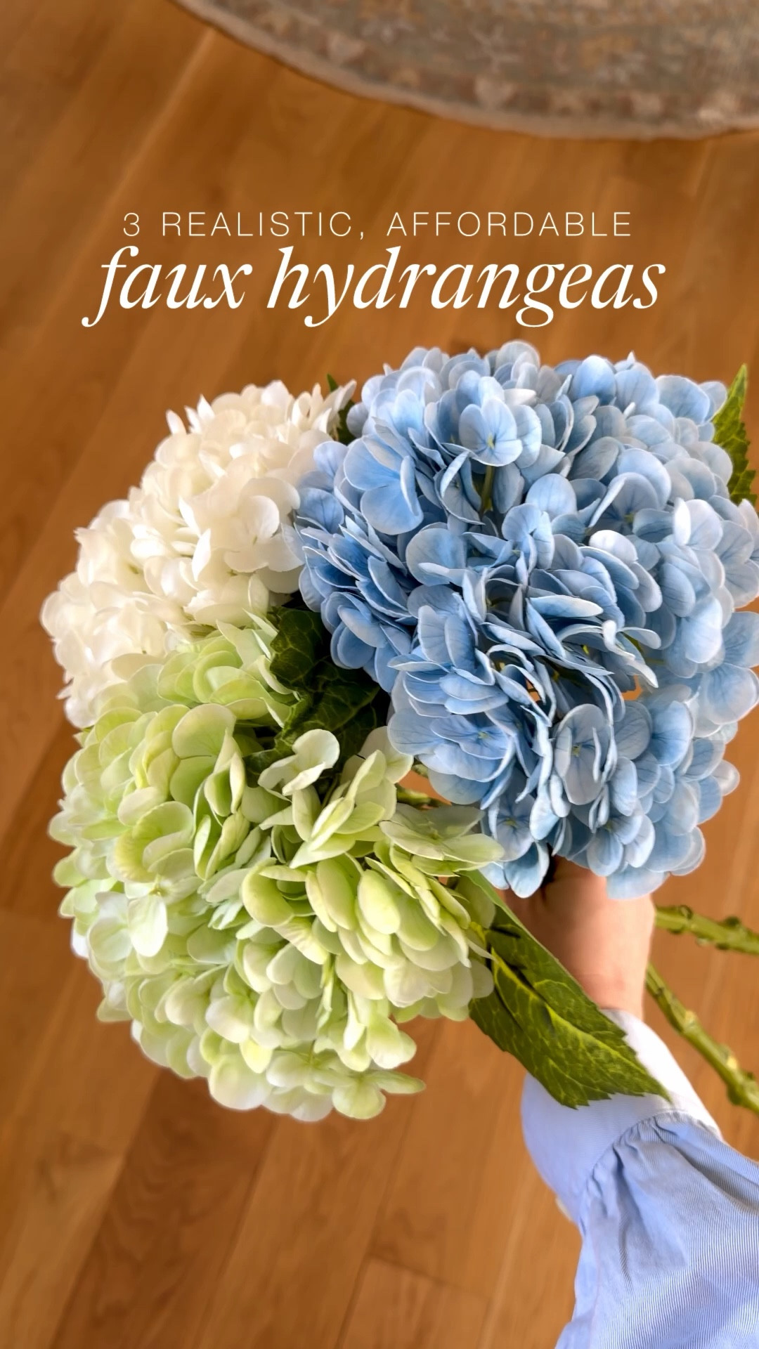 I was set on finding the most realistic, affordable faux hydrangeas for you! These blew my mind at 3 stems for $20. Each are entirely shapable to give a very full look and these three colors are truly stunning. Comment STEM to shop! 

#LTKHome #LTKSaleAlert #LTKSeasonal