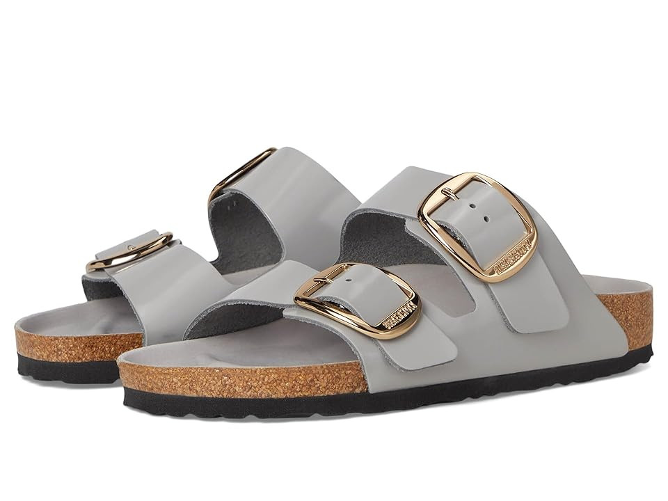 Birkenstock Arizona Big Buckle High Shine Women's Shoes Stone Coin : EU 36 (US Women's 5-5.5) Narrow | Zappos