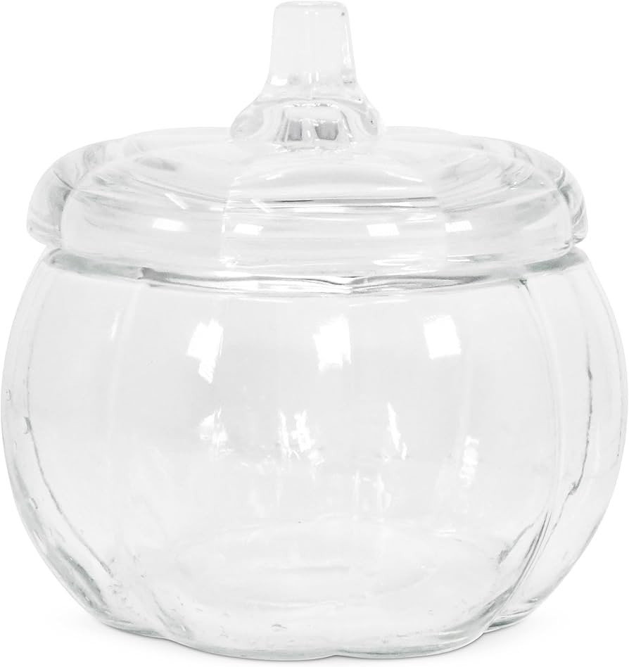 Gift Boutique 36 oz Glass Pumpkin Jar with Cover Clear Candy Cookie & Snack Decorative Storage Co... | Amazon (US)