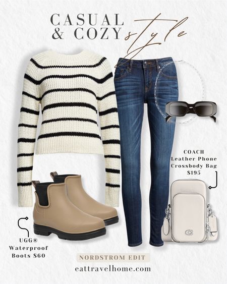 ✨Cozy + Casual Style
outfit for work, dates, family gatherings. Love this color combination. 

🤎 WINTER outfits OOTD

[Sweaters under holiday outfit, brown boots, white waffle crew neck sweater nude beige brown black clean girl midsize under 20 natural loafers silver jewelry UGG waterproof boots coach leather crossbody bag]

#LTKfindsunder100 #LTKSeasonal #LTKparties