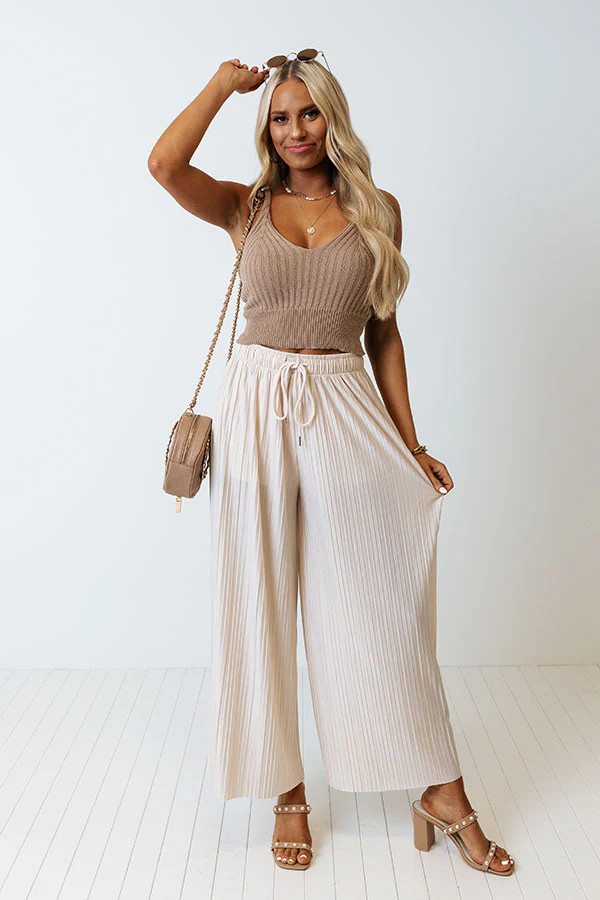 Cool Cruise Knit Crop Tank In Mocha | Impressions Online Boutique