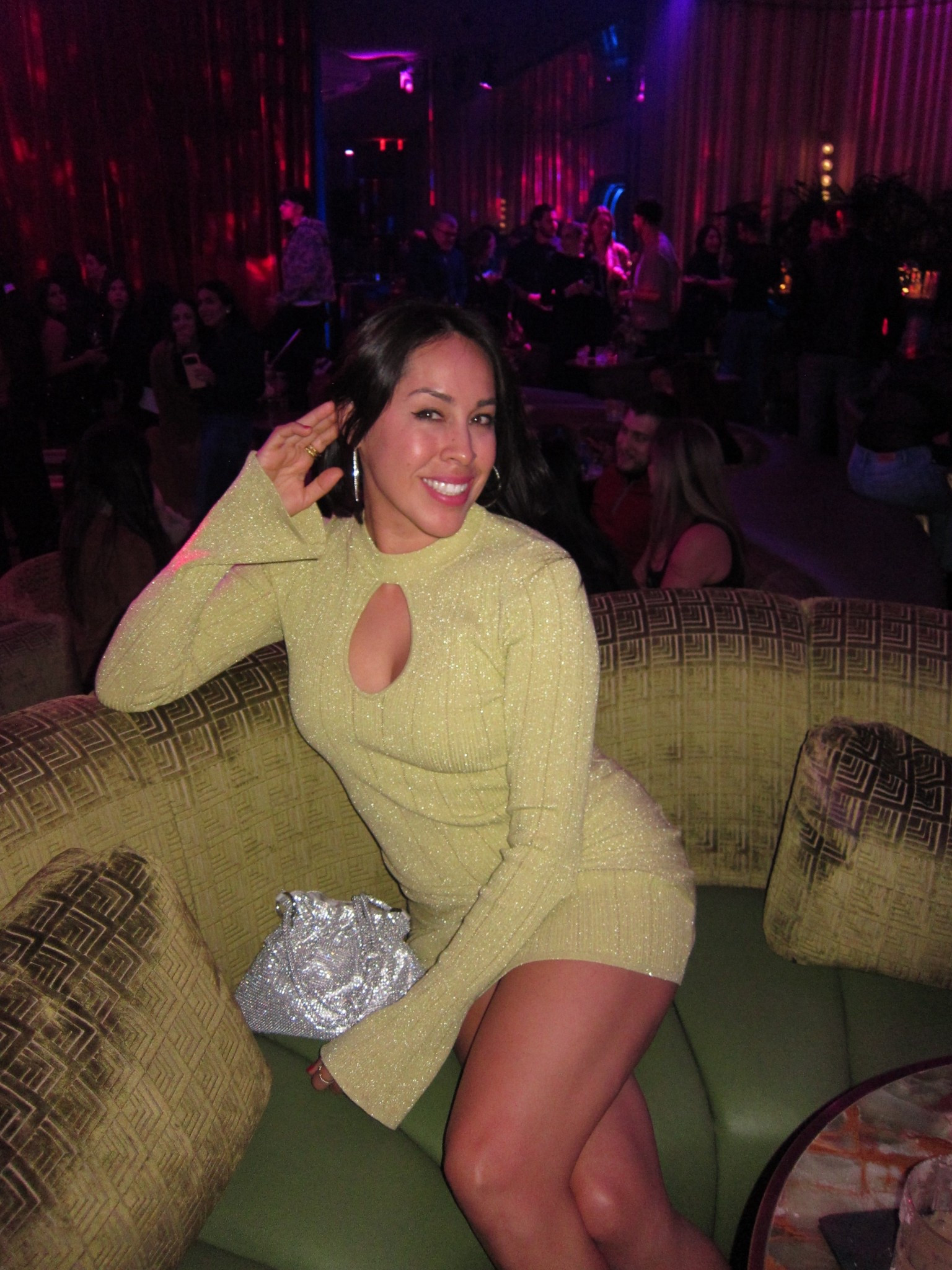 Knit green mini dress house of cb! Love this so much! 

#LTKHoliday #LTKSeasonal