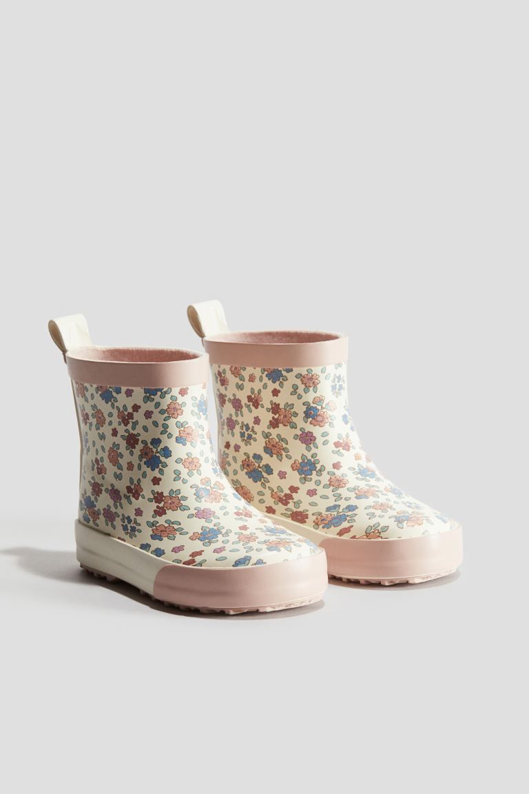 Rubber Boots - Cream/Floral - Kids | H&M US | H&M (US + CA)
