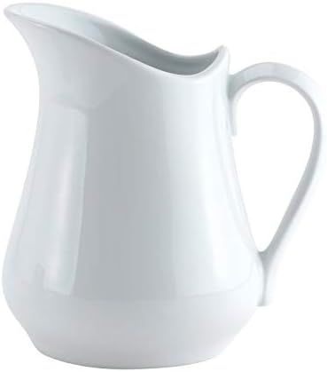 HIC Creamer Pitcher with Handle, Fine White Porcelain, 32-Ounces | Amazon (US)