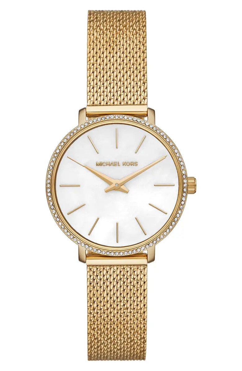 MICHAEL Michael Kors Mini Pyper Mesh Strap Watch, 32mm | Nordstrom