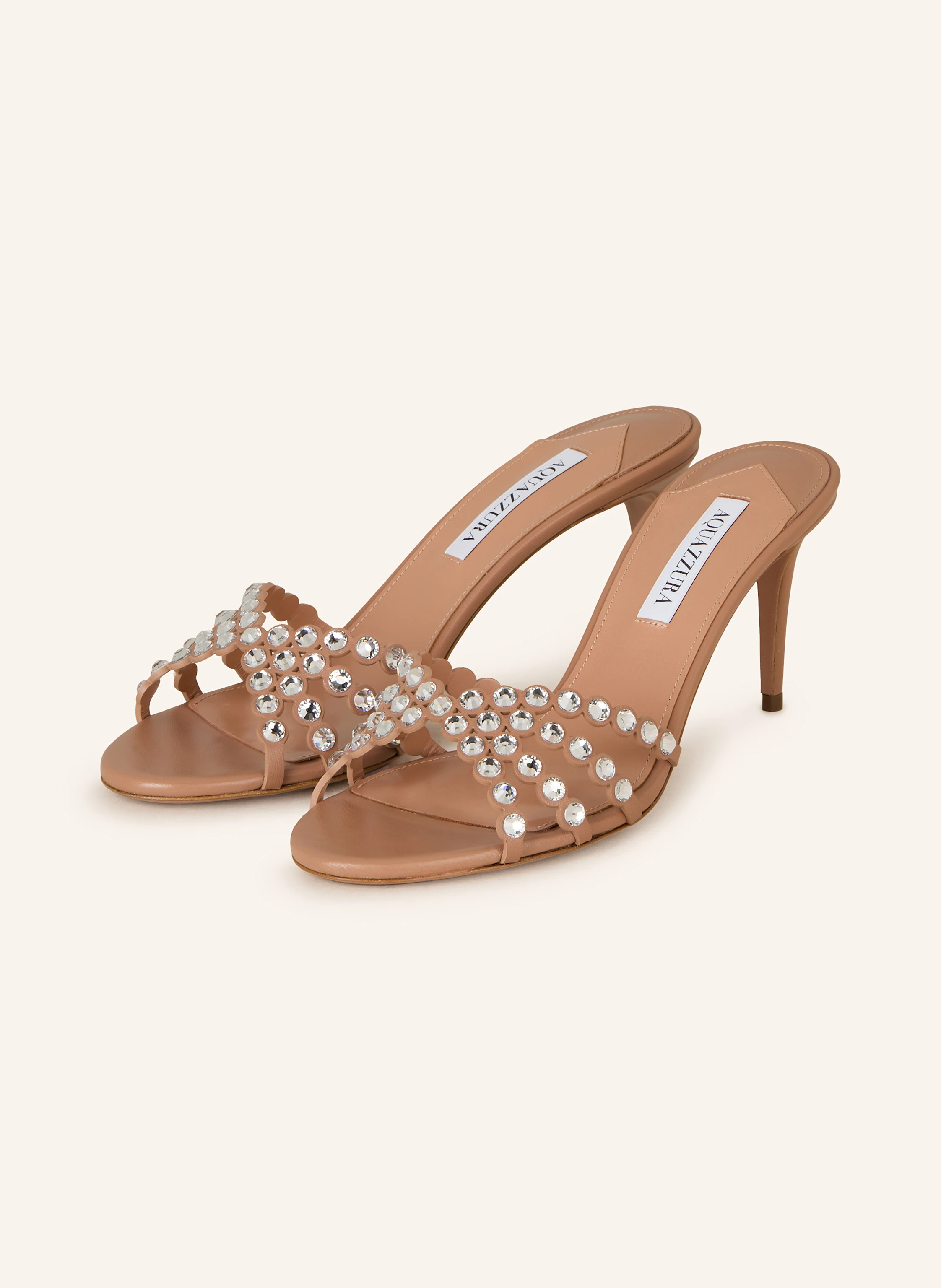 AQUAZZURA Mules TEQUILA mit Schmucksteinen  in rosa | Breuninger (DACH)