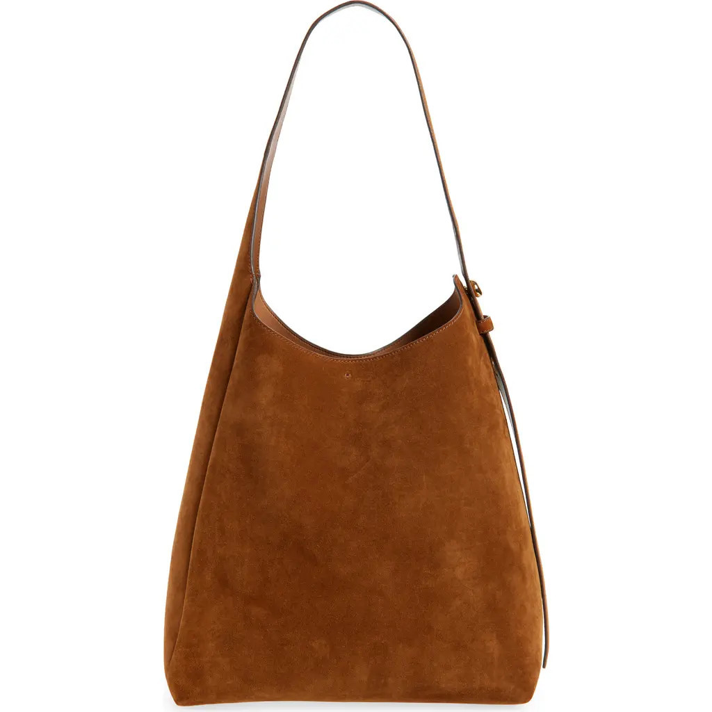 Tory Burch Romy Suede Hobo Bag in Caramel at Nordstrom | Nordstrom