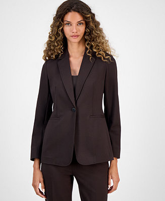 Bar IIIWomen's Compression Notch-Collar Single Button Blazer | Macy's