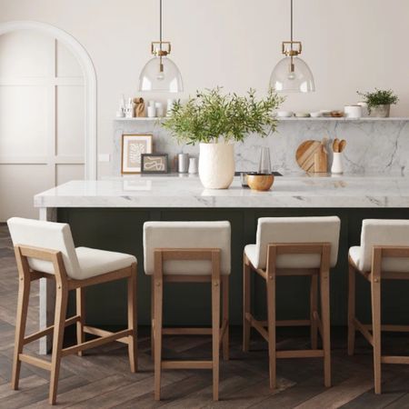 Loving these neutral kitchen counter stools ! 

#LTKhome #LTKstyletip #LTKfamily