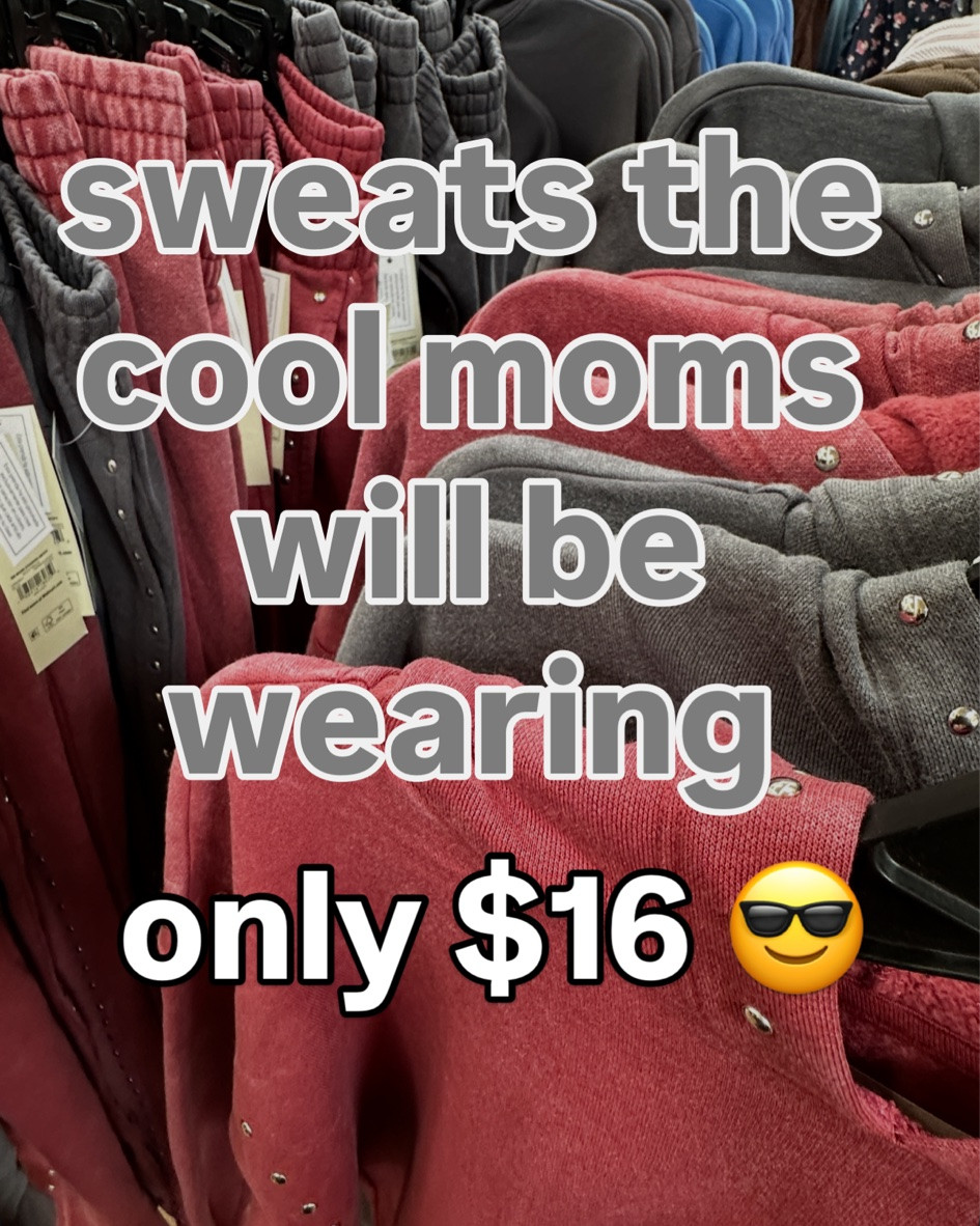 Cool mom sweats! Mineral wash gray and red with studded details! ❤️🩶

#LTKMidsize #LTKOver40 #LTKmomlife